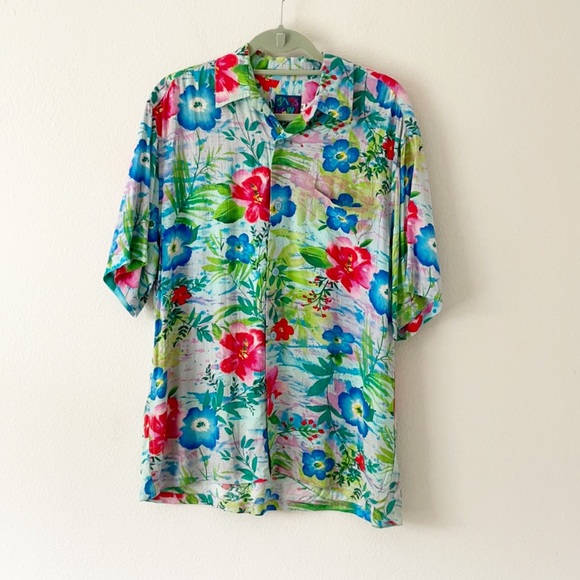 Jams World Shirts Jams World Floral Button Down Shirt Size Med
